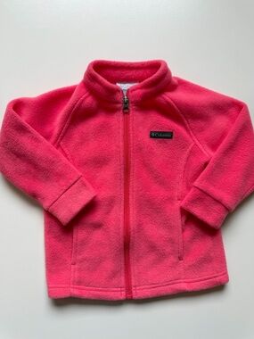 Columbia Bright Coral Pink Fleece Zip Jacket